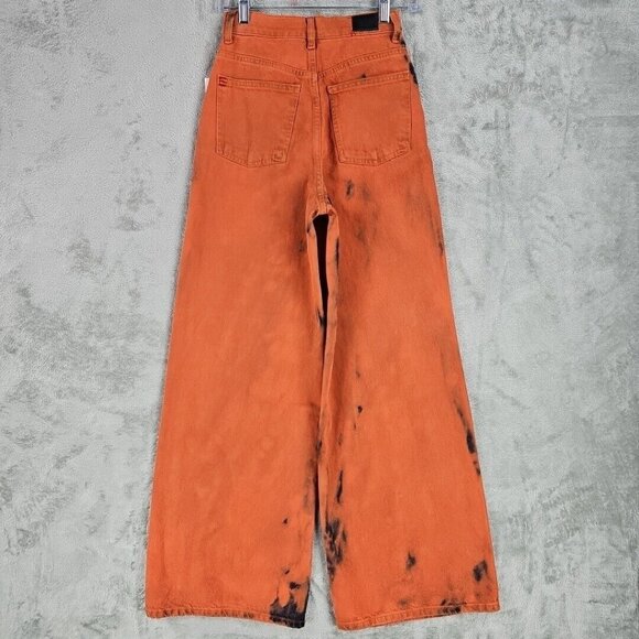 BDG The A-Wide Jean Jeans Womens 25 Orange Ombre Acid Wash Grunge High Rise NWT - Picture 13 of 16